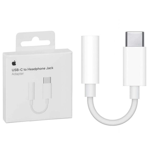 Oryginalny adapter audio Apple USB-C - mini jack 3.5mm biały