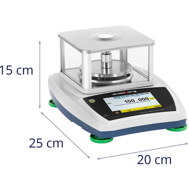 Waga laboratoryjna analityczna ze szklaną osłoną panelem dotykowym LCD 300 g / 0.001 g