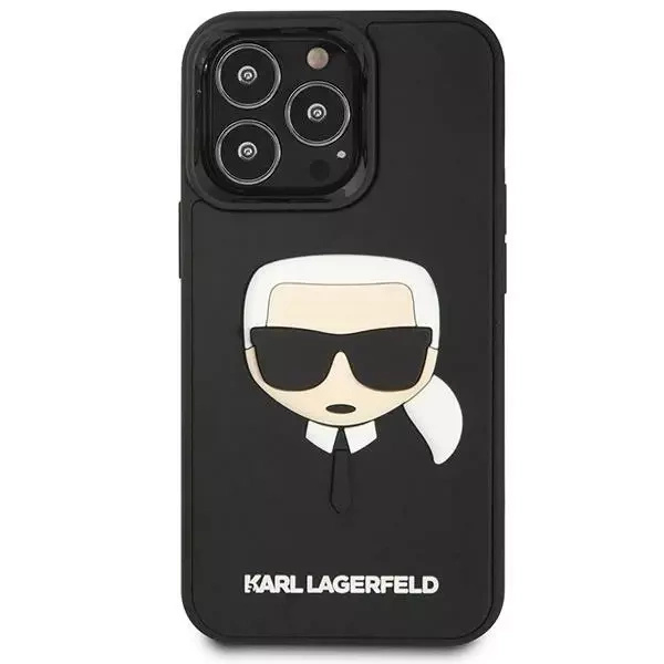 Etui Karl Lagerfeld KLHCP14LKH3DBK do iPhone 14 Pro 6,1" hardcase 3D Rubber Karl`s Head