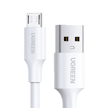 Kabel przewód PVC USB0-A - microUSB 480 Mb/s 0.25m biały