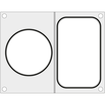 Matryca do zgrzewarek MCS na tackę bez podziału 178x113 mm + pojemnik śr. 115 mm - Hendi 805527