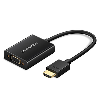 Przejściówka adapter HDMI - VGA + kabel USB - micro USB 1m czarny