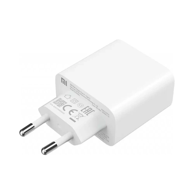 Szybka ładowarka sieciowa Xiaomi Travel Charger Combo USB / USB-C 33W PD biała