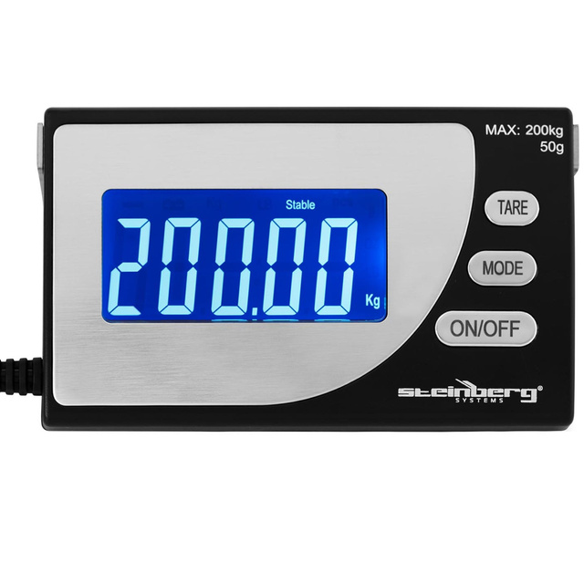 Waga przemysłowa paczkowa do 200 kg / 50 g LCD USB