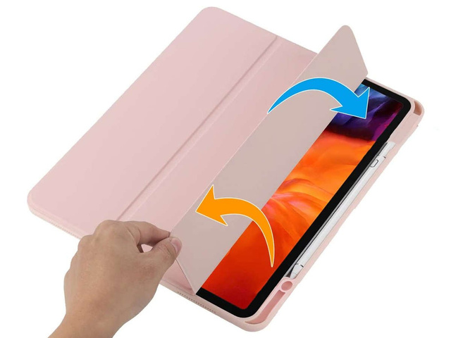 Etui magnetyczne 2w1 Alogy Magnetic Pencil Case do Apple iPad Air 6 11" 2024 / 4 2020 / 5 2022 Różowe