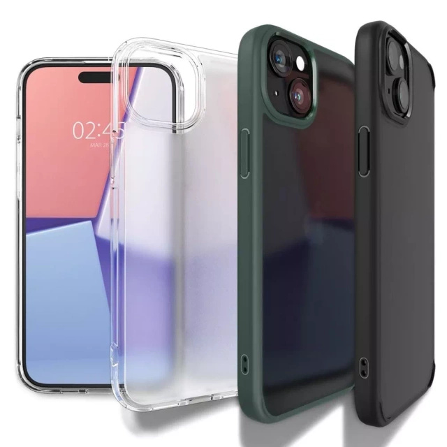 Etui Ultra Hybrid na iPhone 15 przezroczysto-czarne