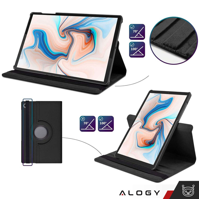 Etui do Lenovo Tab M10 Plus 10.6 2022 3gen 3 gen TB128XU TB125FU Case obrotowe 360 Alogy Czarne