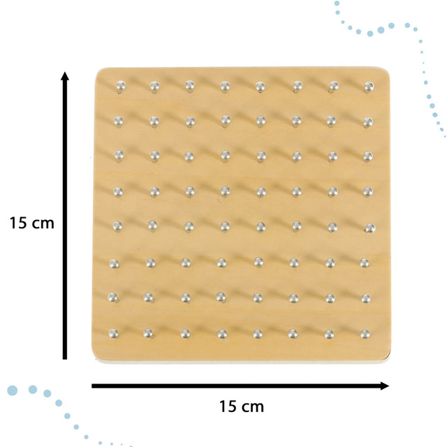 Geoboard geoplan drewniana układanka tworzenie kształtów z gumek