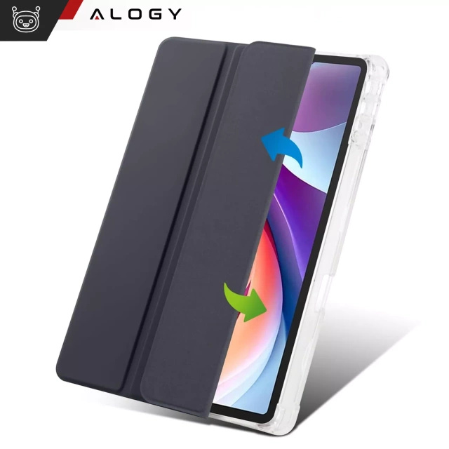 Etui do Lenovo Tab M11 10.95" TB330FU/TB330XU/TB331FC Smart Case Pencil z klapką obudowa Alogy Czarno-przezroczyste