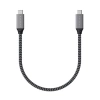 Satechi - kabel USB-C - USB-C 25 cm, 100W, 40Gbps (space gray)