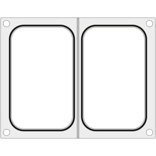 Matryca forma do zgrzewarek MCS na dwie tacki pojemniki 178x113 mm - Hendi 805459