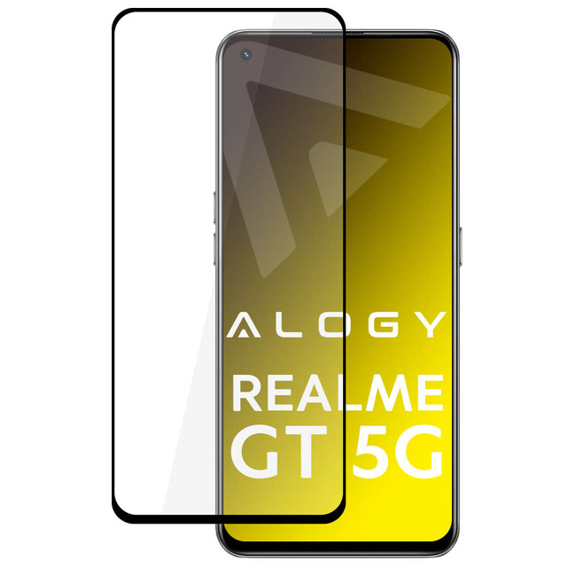 Szkło Alogy Full Glue case friendly do Realme GT 5G Czarne