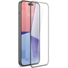 Szkło hartowane do iPhone 15 Plus / 16 Plus Spigen Glas.TR "EZ FIT" przezroczyste z czarną ramką na ekran telefonu