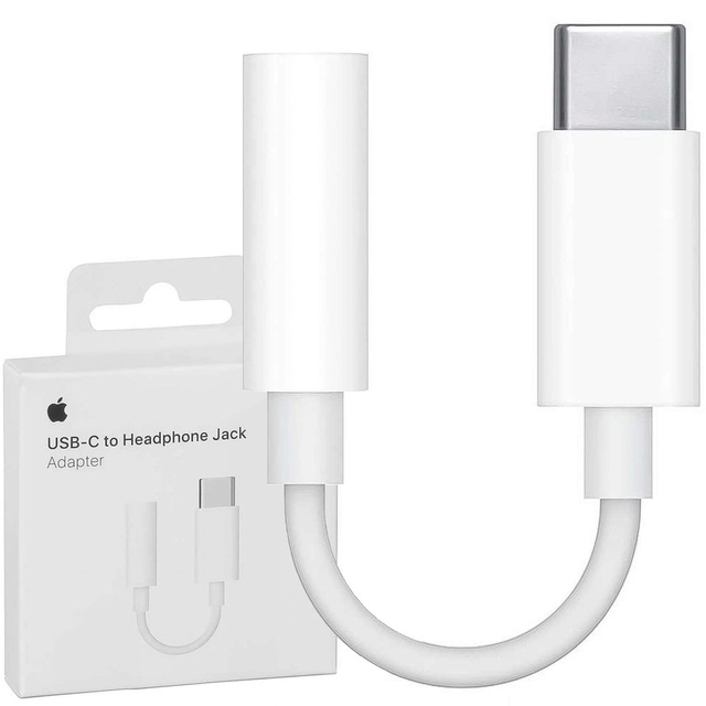 Oryginalny adapter audio Apple USB-C - mini jack 3.5mm biały