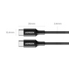 Kabel przewód USB-C w oplocie PD 100W 5A 480Mb/s 1m czarny