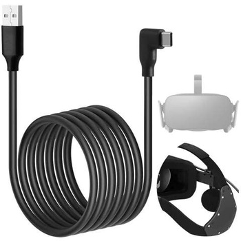 Kabel do okularów VR Alogy przewód USB do USB Type-C 5m do Oculus Link Quest 1 2 3 Czarny