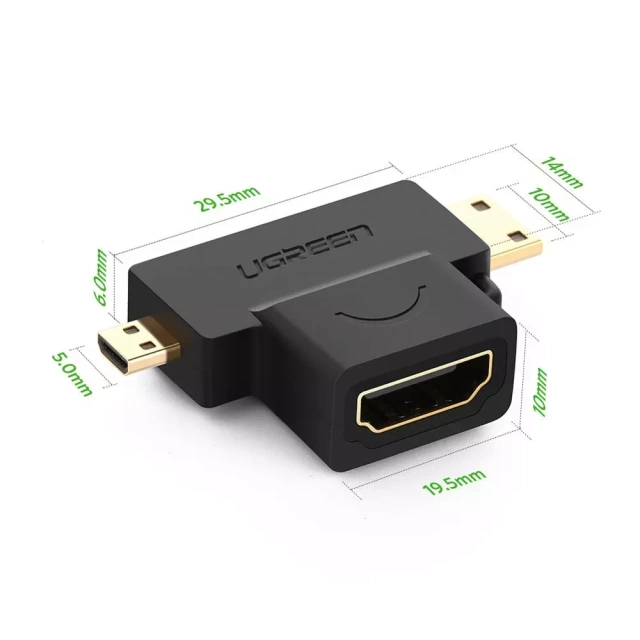 Przejściówka adapter ze złącza HDMI Typ A mini HDMI - micro HDMI