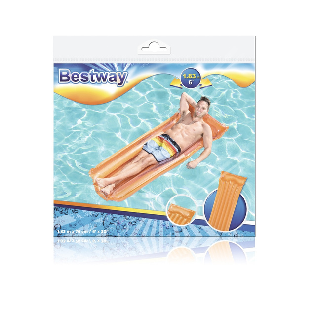 Materac dmuchany plażowy BESTWAY 44013 pomarańczowy