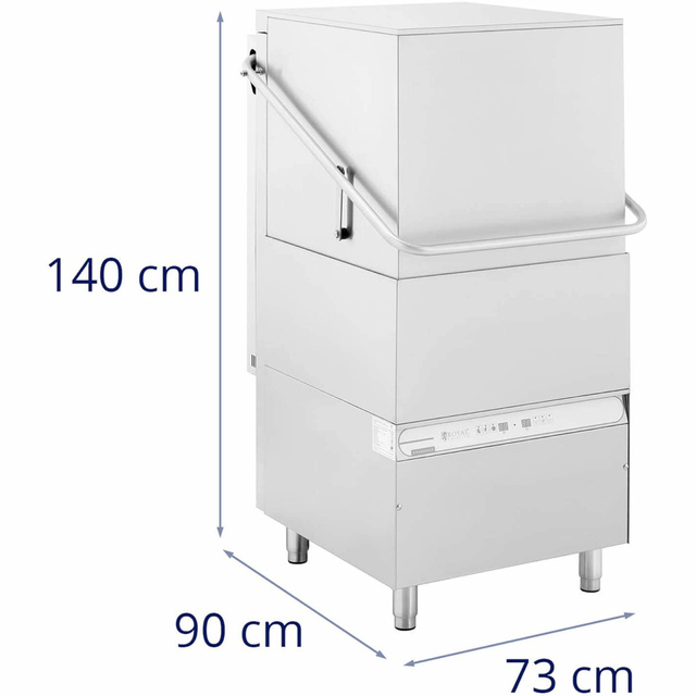 Zmywarka kapturowa do naczyń talerzy szkła kosz 50 x 50 cm do 60 cykli/h 8600 W