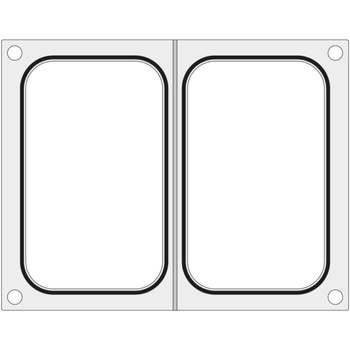 Matryca forma do zgrzewarek MCS na dwie tacki pojemniki 178x113 mm - Hendi 805459