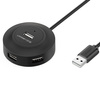 4w1 HUB rozdzielacz adapter USB 2.0 do 4x USB-A 480Mb/s 1m czarny