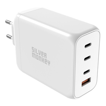 Mocna ładowarka GaN 200W 3xUSB-C PD USB-A QC 3.0 biała