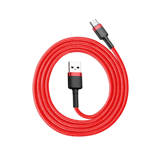 Kabel USB do USB-C Baseus Cafule 3A 1m (czerwony)