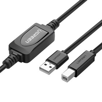 Kabel przewód do drukarki skanera USB-B - USB-A 2.0 15m czarny