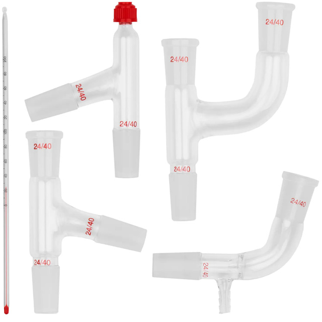 Szkła laboratoryjne do destylacji szlif 24/40 - zestaw 32 el.