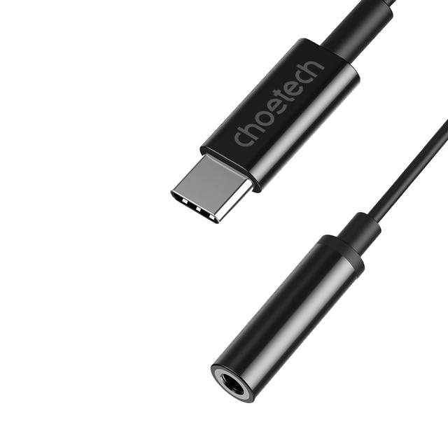 Przejściówka adapter audio USB-C - Jack 3.5mm 11cm czarna