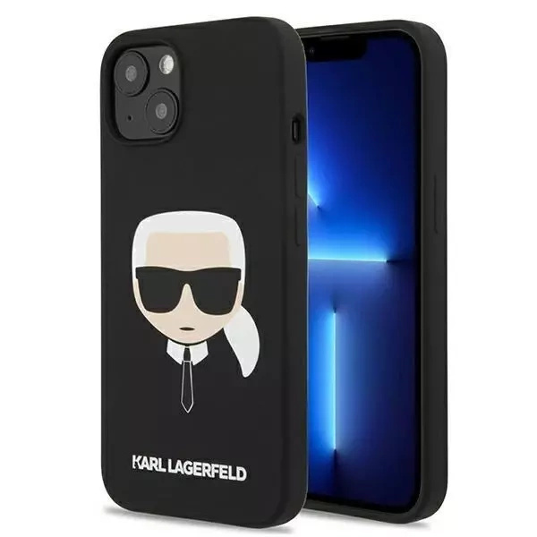 Karl Lagerfeld KLHCP13SSLKHBK iPhone 13 mini 5,4" czarny/black hardcase Silicone Karl`s Head