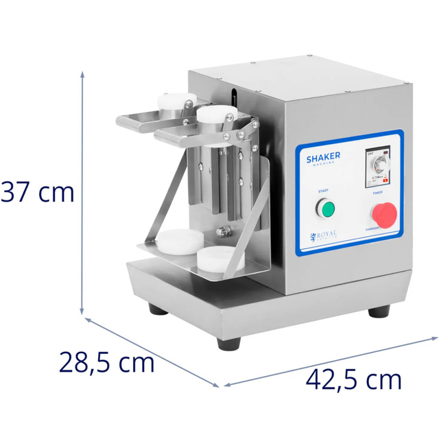 Koktajler shaker mikser barowy podwójny 2 x 0.75 l 240 obr./min - srebrny