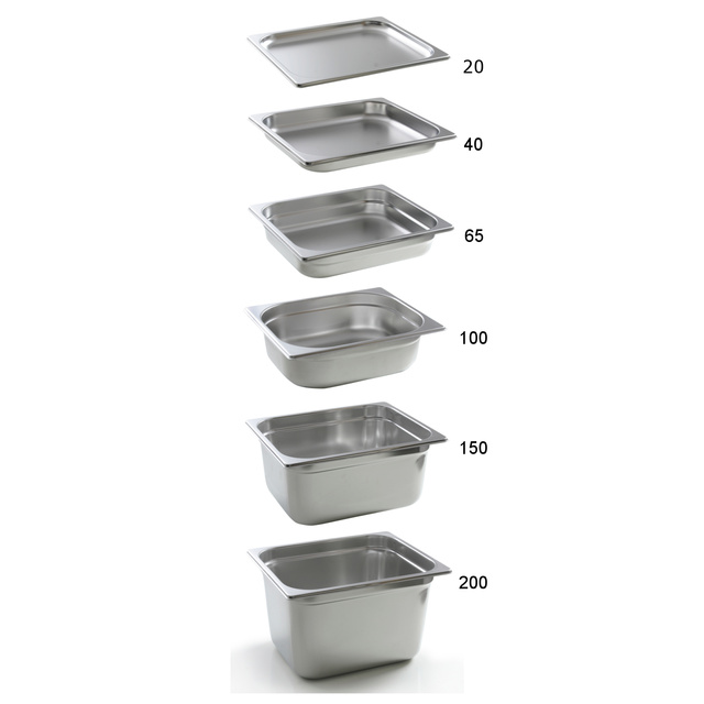 Pojemnik GN 1/4 głębokość 65mm stalowy Kitchen Line - Hendi 806524