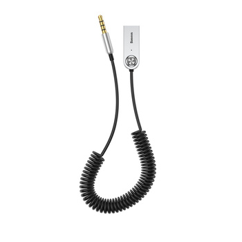 BA01 odbiornik dźwięku Bluetooth 5.0 kabel adapter audio AUX jack czarny