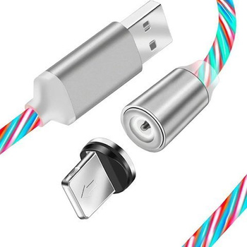 Kabel 1m Alogy magnetyczny świecący przewód LED Lightning Wielokolorowy