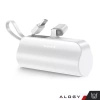 PowerBank 5000mAh Alogy bank energii kieszonkowy mały ładowarka zewnętrzna Power Bank USB-C i lightning Biały