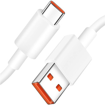 Kabel Xiaomi oryginalny USB - USB-C typ C mocny szybki 120W PD 6A 1M przewód Biały