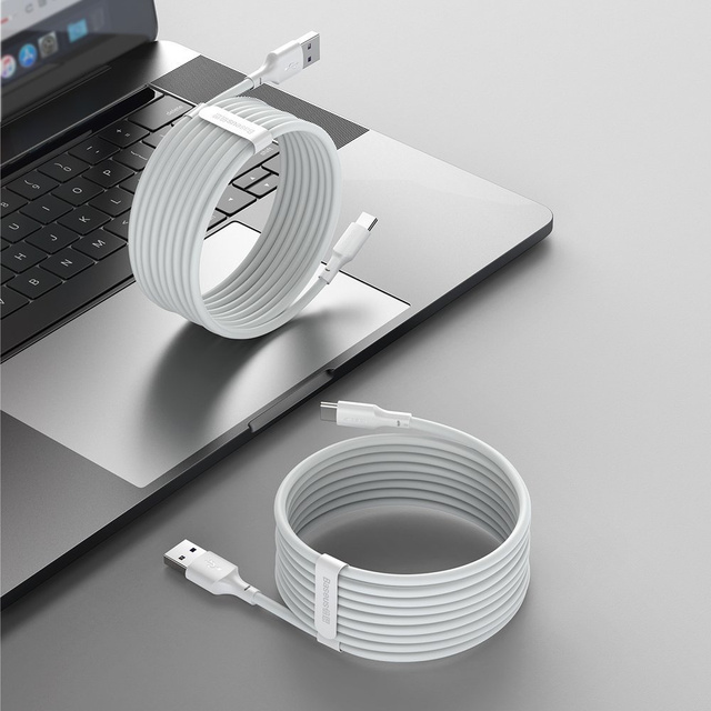 Kabel 1.5m przewód x2 Baseus USB - USB-C Type C PD QC AFC 40W 5A White