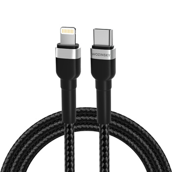 Kabel przewód do iPhone USB-C - Lightning PD 30W 2m czarny