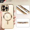 Etui MagSafe Case do iPhone 13 Pro Alogy Glamour Luxury Ring obudowa Złoto-przezroczyste