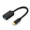 Adapter przejściówka kabel OTG z USB 3.0 na USB-C - czarny