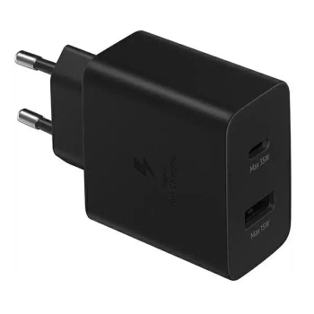 Mała ładowarka sieciowa USB-C 35W USB-A 15W czarna