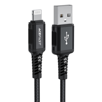 Kabel przewód MFI do iPhone USB - Lightning 2.4A 1.8m czarny