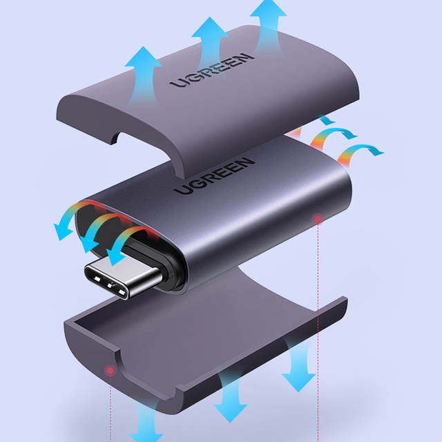 Adapter przejściówka obrazu Video USB-C na HDMI 4K szary