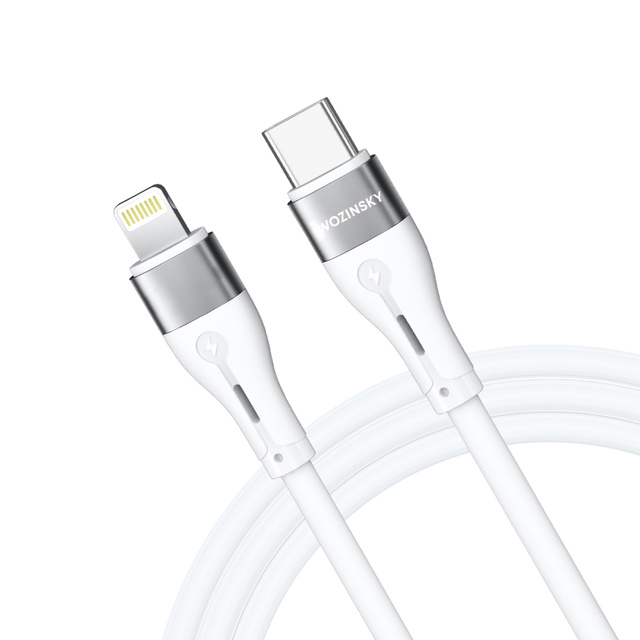 Kabel przewód do iPhone USB-C - Lightning PD 27W 1m biały