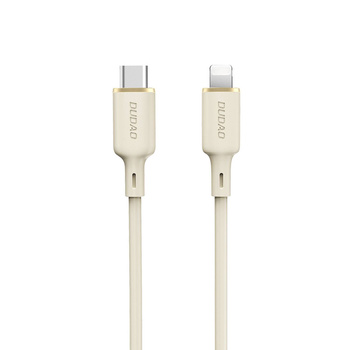 Kabel przewód wzmacniany SR do iPhone USB-C - Lightning 30W 1m beżowy