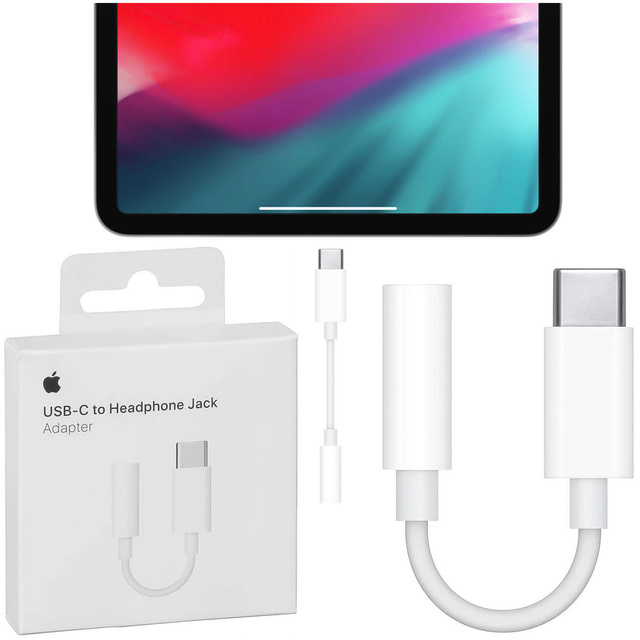 Oryginalny adapter audio Apple USB-C - mini jack 3.5mm biały