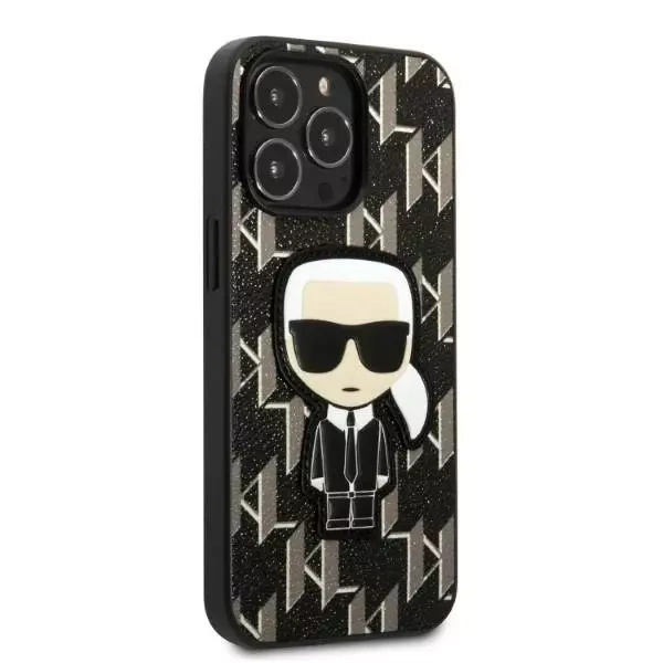 Etui ochronne na telefon Karl Lagerfeld KLHCP13LPMNIKBK do Apple iPhone 13 Pro / 13 6,1" hardcase czarny/black Monogram Ikonik Patch