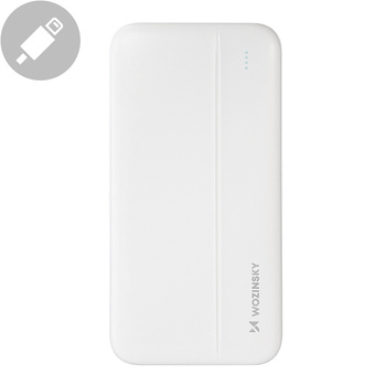 Powerbank Li-Po 10000mAh 2xUSB biały