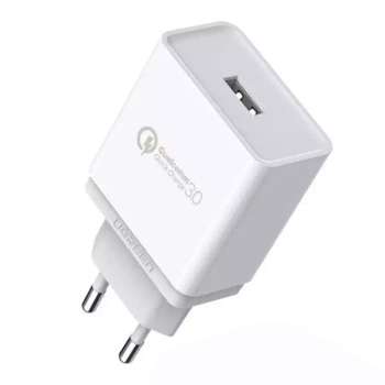 Szybka ładowarka sieciowa Quick Charge 3.0 18W 3A USB biały